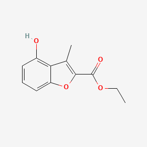 Ethyl 4-hydroxy-3-methylbenzofuran-2-carboxylate chemical structure (CAS 3781-69-9)