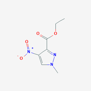 Ethyl 1-methyl-4-nitro-1H-pyrazole-3-carboxylate chemical structure (CAS 378203-86-2)