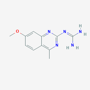 1-(7-Methoxy-4-methylquinazolin-2-yl)guanidine chemical structure (CAS 37836-90-1)