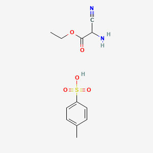 Ethyl 2-amino-2-cyanoacetate 4-methylbenzenesulfonate chemical structure (CAS 37842-58-3)