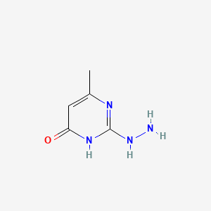 2-Hydrazinyl-6-methylpyrimidin-4(3H)-one chemical structure (CAS 37893-08-6)