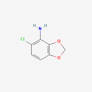 5-Chlorobenzo[d][1,3]dioxol-4-amine chemical structure (CAS 379228-45-2)