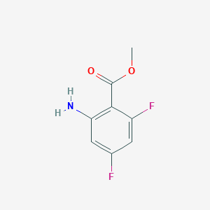 Methyl 2-amino-4,6-difluorobenzoate chemical structure (CAS 379228-57-6)