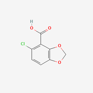 5-Chlorobenzo[d][1,3]dioxole-4-carboxylic acid chemical structure (CAS 379229-83-1)