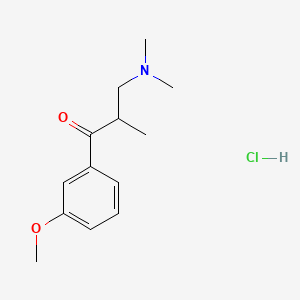 3-(Dimethylamino)-1-(3-methoxyphenyl)-2-methylpropan-1-one hydrochloride chemical structure (CAS 37951-53-4)