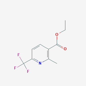 Ethyl 2-methyl-6-(trifluoromethyl)nicotinate chemical structure (CAS 380355-65-7)