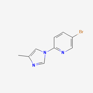5-Bromo-2-(4-methyl-1H-imidazol-1-yl)pyridine chemical structure (CAS 380382-29-6)