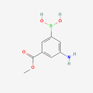 (3-Amino-5-(methoxycarbonyl)phenyl)boronic acid chemical structure (CAS 380430-56-8)