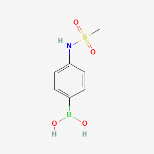 4-(Methylsulfonylamino)phenylboronic acid chemical structure (CAS 380430-57-9)