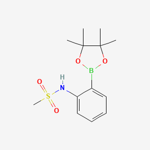 N-(2-(4,4,5,5-Tetramethyl-1,3,2-dioxaborolan-2-yl)phenyl)methanesulfonamide chemical structure (CAS 380430-60-4)
