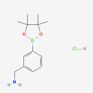 (3-(4,4,5,5-Tetramethyl-1,3,2-dioxaborolan-2-yl)phenyl)methanamine hydrochloride chemical structure (CAS 380430-65-9)