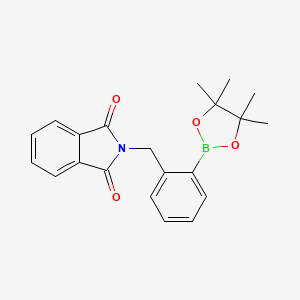 2-(2-(4,4,5,5-Tetramethyl-1,3,2-dioxaborolan-2-yl)benzyl)isoindoline-1,3-dione chemical structure (CAS 380430-66-0)
