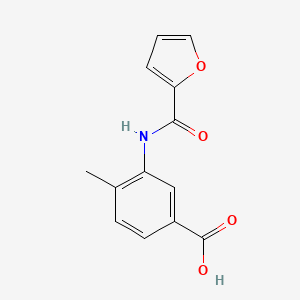 3-(Furan-2-carboxamido)-4-methylbenzoic acid chemical structure (CAS 380432-20-2)