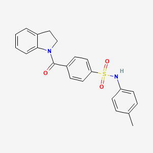4-(Indoline-1-carbonyl)-N-(p-tolyl)benzenesulfonamide chemical structure (CAS 380435-19-8)