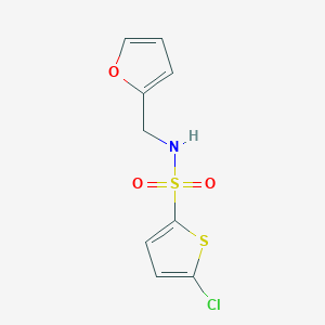 5-Chloro-N-(furan-2-ylmethyl)thiophene-2-sulfonamide chemical structure (CAS 380576-68-1)