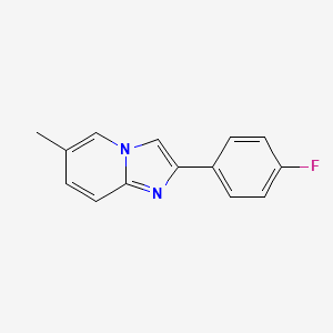 2-(4-Fluorophenyl)-6-methylimidazo[1,2-a]pyridine chemical structure (CAS 380578-43-8)
