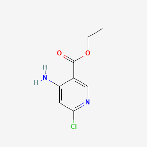 Ethyl 4-amino-6-chloronicotinate chemical structure (CAS 380626-81-3)