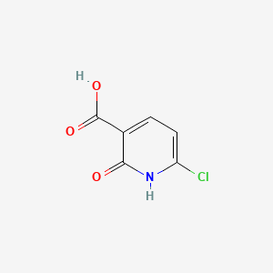 6-Chloro-2-hydroxynicotinic acid chemical structure (CAS 38076-76-5)