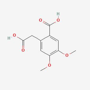 2-(carboxymethyl)-4,5-dimethoxybenzoic acid chemical structure (CAS 3809-00-5)