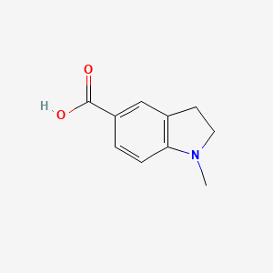 1-Methylindoline-5-carboxylic acid chemical structure (CAS 380922-37-2)