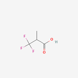 3,3,3-Trifluoro-2-methylpropanoic acid chemical structure (CAS 381-97-5)