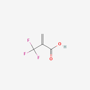 2-(Trifluoromethyl)propenoic acid chemical structure (CAS 381-98-6)