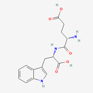 (S)-4-Amino-5-(((S)-1-carboxy-2-(1H-indol-3-yl)ethyl)amino)-5-oxopentanoic acid chemical structure (CAS 38101-59-6)