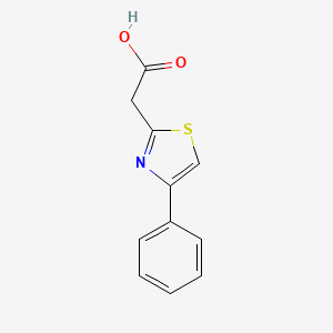2-(4-Phenylthiazol-2-yl)acetic acid chemical structure (CAS 38107-10-7)