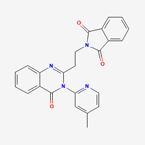 2-(2-(3-(4-Methylpyridin-2-yl)-4-oxo-3,4-dihydroquinazolin-2-yl)ethyl)isoindoline-1,3-dione chemical structure (CAS 381196-41-4)