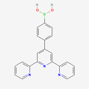 (4-([2,2':6',2''-Terpyridin]-4'-yl)phenyl)boronic acid chemical structure (CAS 381218-96-8)