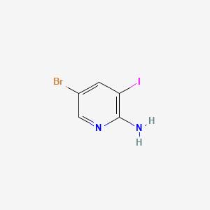 5-Bromo-3-iodopyridin-2-amine chemical structure (CAS 381233-96-1)