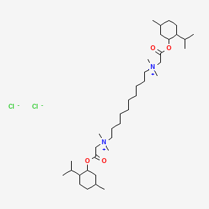 N1,N10-Bis(2-((2-isopropyl-5-methylcyclohexyl)oxy)-2-oxoethyl)-N1,N1,N10,N10-tetramethyldecane-1,10-diaminium chloride chemical structure (CAS 38146-42-8)