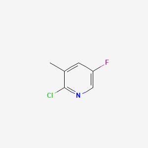 2-Chloro-5-fluoro-3-picoline chemical structure (CAS 38186-84-4)