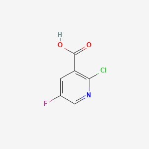 2-Chloro-5-fluoronicotinic acid chemical structure (CAS 38186-88-8)