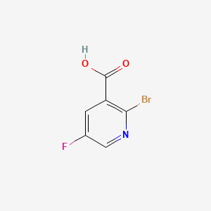 2-Bromo-5-fluoronicotinic acid chemical structure (CAS 38186-89-9)