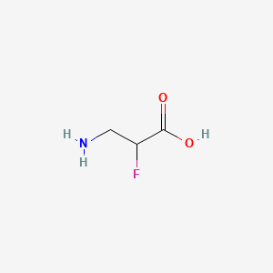 3-Amino-2-fluoropropanoic acid chemical structure (CAS 3821-81-6)
