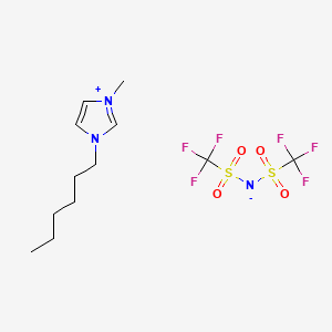 3-Hexyl-1-methyl-1H-imidazol-3-ium bis((trifluoromethyl)sulfonyl)amide chemical structure (CAS 382150-50-7)