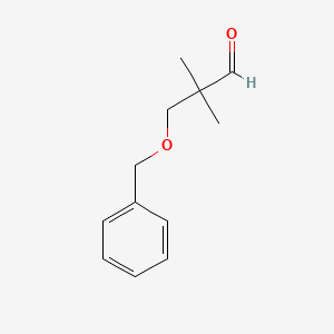 3-(Benzyloxy)-2,2-dimethylpropanal chemical structure (CAS 38216-93-2)