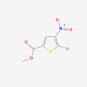 Methyl 5-bromo-4-nitrothiophene-2-carboxylate chemical structure (CAS 38239-32-6)