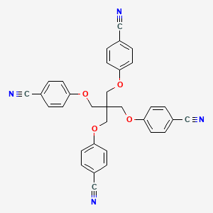 4,4'-((2,2-Bis((4-cyanophenoxy)methyl)propane-1,3-diyl)bis(oxy))dibenzonitrile chemical structure (CAS 38272-92-3)