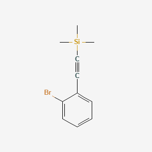 ((2-Bromophenyl)ethynyl)trimethylsilane chemical structure (CAS 38274-16-7)