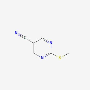 2-(Methylthio)pyrimidine-5-carbonitrile chemical structure (CAS 38275-43-3)