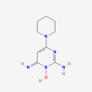 2,6-Diamino-4-(piperidin-1-yl)pyrimidine 1-oxide chemical structure (CAS 38304-91-5)