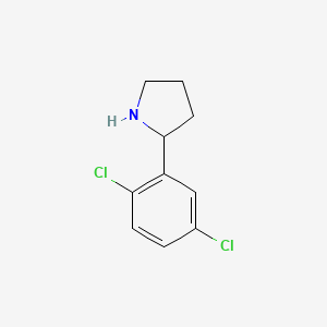 2-(2,5-Dichlorophenyl)pyrrolidine chemical structure (CAS 383127-70-6)