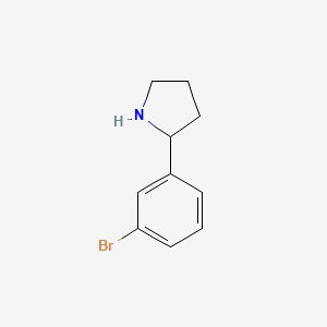 2-(3-Bromophenyl)pyrrolidine chemical structure (CAS 383127-79-5)