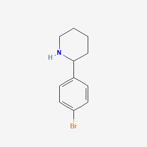 2-(4-Bromophenyl)piperidine chemical structure (CAS 383128-14-1)