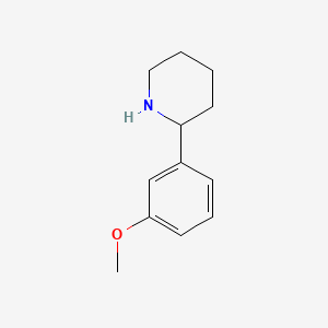2-(3-Methoxyphenyl)piperidine chemical structure (CAS 383128-22-1)