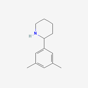 2-(3,5-Dimethylphenyl)piperidine chemical structure (CAS 383128-39-0)