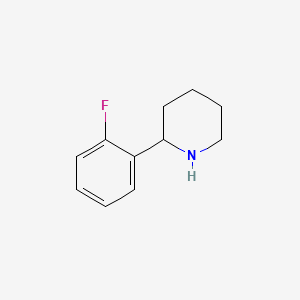 2-(2-Fluorophenyl)piperidine chemical structure (CAS 383128-41-4)