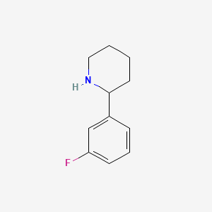 2-(3-Fluorophenyl)piperidine chemical structure (CAS 383128-42-5)